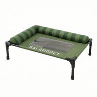 Breathable Elevated Dog Bed Moisture-Resistant Dog Cot with Side Cushion Washable Raised Pet Bed Sturdy for Camping