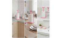 Paper Towel Holder Freestanding Paper Towel Holder with Bow Top Wooden