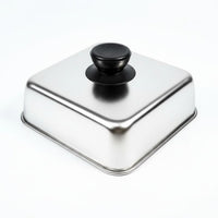 Square Burger Cover Rust Resistant Cheese Melting Dome Professional-Grade Square Basting Cover for Grilling