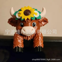 Highland Cow Monitor Buddy Desk Decor