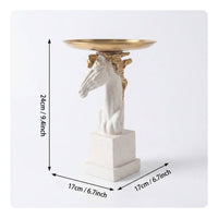 Horse Statue Bird Feeder Multi-Functional Garden Decoration for Yard, Gardeners