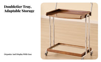 2-Tier Rolling Trolley Vintage-Century Design 2-Tier Rolling Organizer