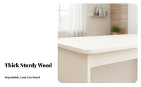 Sturdy Construction Simple Panel Leg Desk Stable Structure Computer Table Multi-Purpose Household Furniture Strong Load-Bearing for Home Office Workers, Students, Adults, Study Room, Bedroom