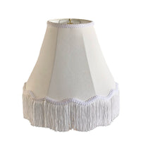 Wavy Fringe Fabric Lampshade for Table Lamp, Foldable, Handmade, US Style