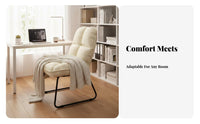 Curved spine Armless Chair Modern design Vanity Stool Space Saving for Dorm Room