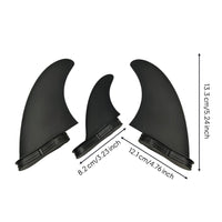 3 Pieces Board Fin Surfboard Rear Fin Stable Stable Aquatic Sports Gear for Paddleboarding