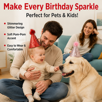 Lightweight Cone Birthday Hat, Paper Party Hats with Elastic for Kids & Adults, Fun Celebration for Dogs and Cats, Bright Coloured Party Supplies