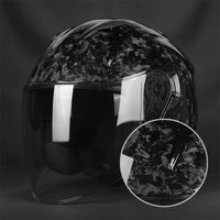 Carbon-Fiber Look 3/4 | Glossy, Helmet with communication system, for Daily Commuting