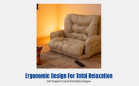 Ergonomic Floor Mat Lazy Sofa Bed, Foldable, Double, Large, Breathable Innovative Fabric, Modern Design, Bedroom