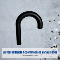 Universal Umbrella Handle Replacement, Curved or Straight Grip, Fits 14mm/10mm/8mm Shafts, Sports Umbrella Accessory