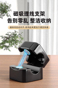 磁吸理线器桌面车载数据线收纳整理手机充电线夹固定神器卡扣插头
