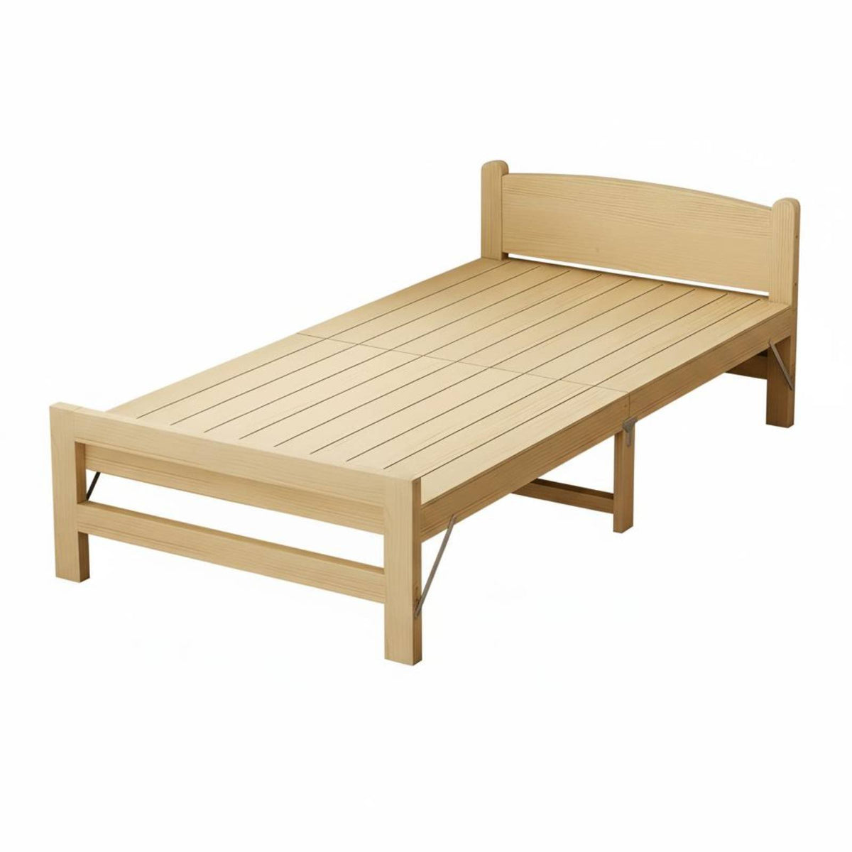 Hardwood Folding Bed, Portable, No Assembly, Thickened, Quiet, Office, Home