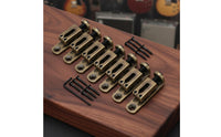 Split Guitar Tailpiece Adjustable Saddles Hardtail Bridge Saddle Six-String Hardtail Bridge Easy Installation for Luthiers