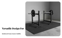 Multi-Functional Adjustable Squat Rack Heavy-Duty Steel Frame Adjustable Bench Press Rack 500kg Load Capacity Barbell Squat Stand Stable Base for Home Gym Users, Weightlifters, Bodybuilders