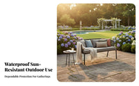4 Pieces 4-Piece Woven Sofa Set Waterresistant Outdoor Furnishing weather-resistant Resistant for Families, Hosts, Sunroom