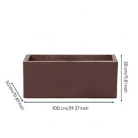 Cement Planter Box Stone-Like Rectangular Planter Box Matte Plant Container for Gardeners, Homeowners, Balcony, Garden, Courtyard