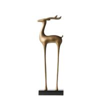 Deer Figurine with Pedestal Modern Deer Figurine Sculptural Sculpture for Clean Design Aficionados, Art Lovers, Tabletop, Entryway, Shelf