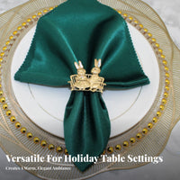 Easter Bunny Napkin Holder Sturdy Alloy Bunny Napkin Holder Reusable Gold Easter Table Decoration for Party Hosts, Dinner Parties, Restaurants