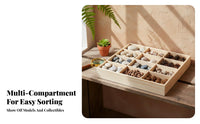 Wooden Toy Car Display Case Particle-Resistant Wall-Mounted Model Car Rack Wall Mounted Display Rack Natural Wood