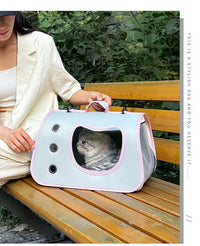 猫包宠物斜挎包便携宠物包透气大空间猫狗通用包小型犬旅行包猫咪