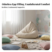 Loungerfromsign Bean Bag Lounge and Sleep Floor Sofa Creamy Aesthetic Soft Fabric for Children, Teens, Living Room, study corner