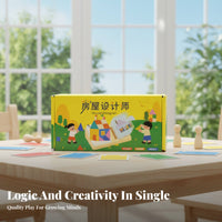 Geometric Brainteaser for Children, House Designer, Early Education Toy, Logic & Spatial Thinking, Tabletop Game