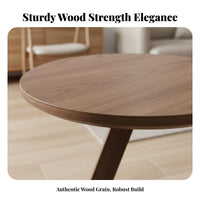 double-level Round Stand adaptable Use Side Table even Rounded Corners for Bedroom