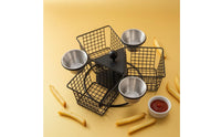 Four-Compartment Fry Basket Sturdy Food Server Rust-Resistant