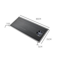 Cup Washing Drain Rack Countertop Coffee Drip Tray Rectangular Drip Tray with Drain Fitting for Baristas