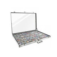 Foldable Folding Card Case Blocking Portable Collectible Display Box Lightweight Aluminum Showcase Case Sturdy Protection for Night Market, Street Vending