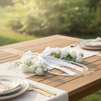 Wedding Bouquet with Pearl Handle Romantic Flowers Elegant for Brides