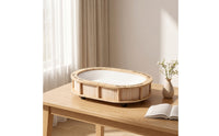 Cat Scratcher Bed Solid Wood Pet Furniture Natural for Bedroom