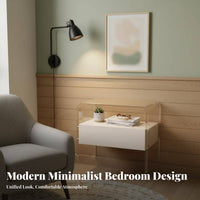 Clear C-Shaped Table Modern design Nightstand Multi-Functional for Entryway