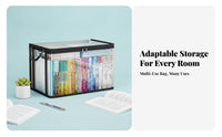 Transparent Book Tote debris-resistantguard Organizer Bag closure for Office Workers