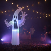 8FT Inflatable Specter with LED Giant Halloween Inflatable with Lights Self-Inflating Specter Built-in Lighting for Yard