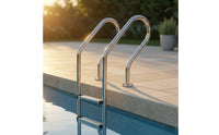 Long-Lasting Stainless Steel Pool Ladder Rust-Resistant Detachable Pool Ladder Secure Easy to Install