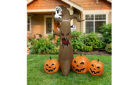 Lighted Inflatable Ghost Tree with Pumpkins Spooky Inflatable Dead Tree with Pumpkins Outdoor Lawn Decoration Illuminated for Yard, Garden