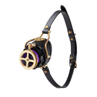 Steampunk Industrial Retro Goggles with Purple Lenses and Metal Frame