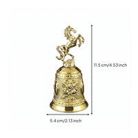 Horse Top Bell European Design Golden Hand Bell Lightweight for Call