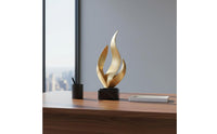 Resin Flame Figurine Nordic Style Abstract Flame Sculpture Unique Centerpiece Modern Desktop Figurine for Office Desk