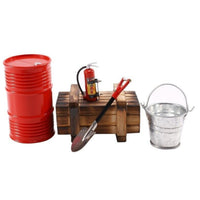 5 Pieces Metal Pail RC Crawler Decoration Set Realistic Intricate Crawler Decoration Set Upgrade Parts for Model Car Fans
