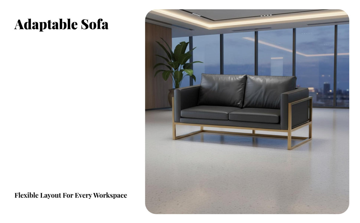 Modern Design Office Sofa and Coffee Table Set Professional Look Reception Seating Minimalist aesthetic Commercial Furnishing Space-Optimizing for Corporate Buyers, Business Owners, Interior Designers, Waiting Room