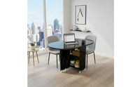 Multi-Functional Folding Dining Table with Wheels Movable Mobile Kitchen Table with Storage Sturdy Structure Household Furniture for Apartments