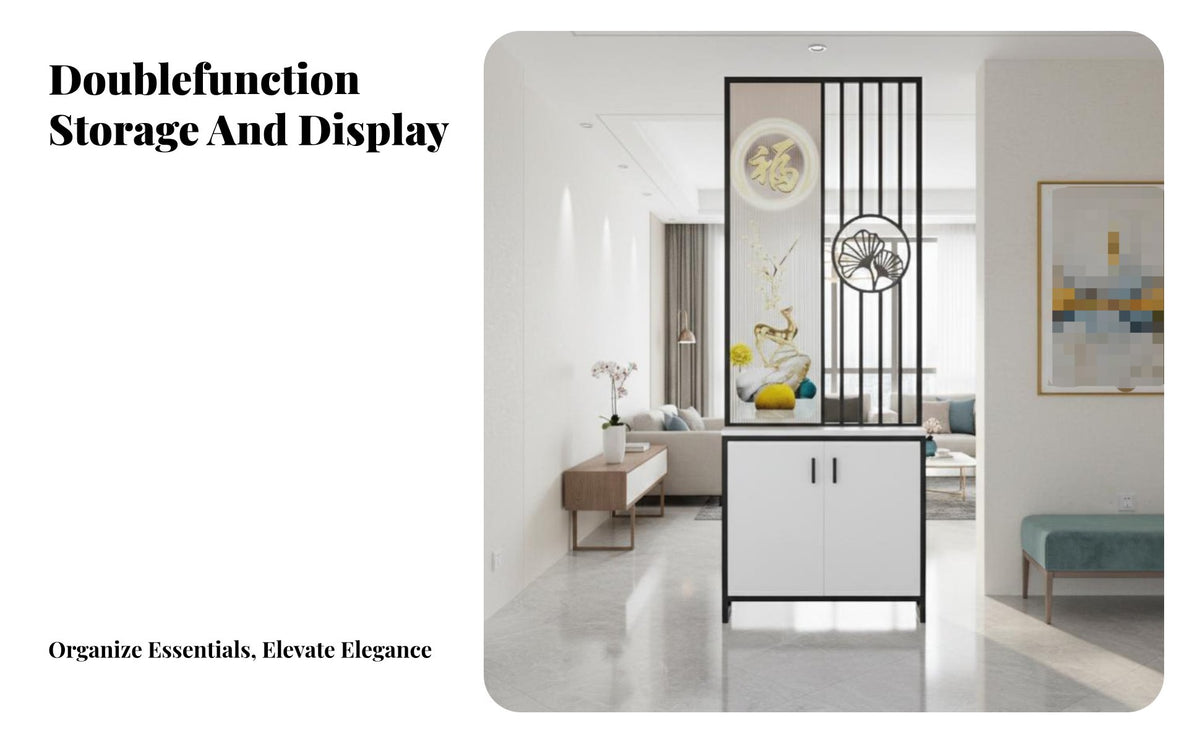 Fluted Glass Screen Cabinet Light Luxury and design Multi-Section divider single-unit Modern Minimalist Design Room Divider for Homeowners, Hallway, Home Office