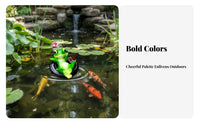 Buoyant Frog Statue Waterproof Buoyant Frog Figurine Weatherproof for Water Feature, Swimming Pool, Fish Tank