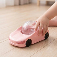 Dual Mode Hamster Toy and Hamster Car, 5.7 Inch Clear Hamster Exercise Sphere with Freestanding Running Toy for Small Animals