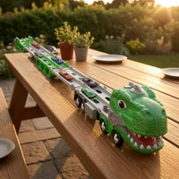 Unfoldable Transformable Dinosaur Truck Alloy Cars Dinosaur Head Truck Toy Open Mouth Kids Plaything Multi-Level for Children