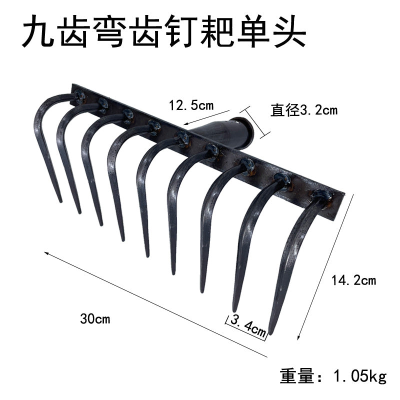 9-tine Bent Rake