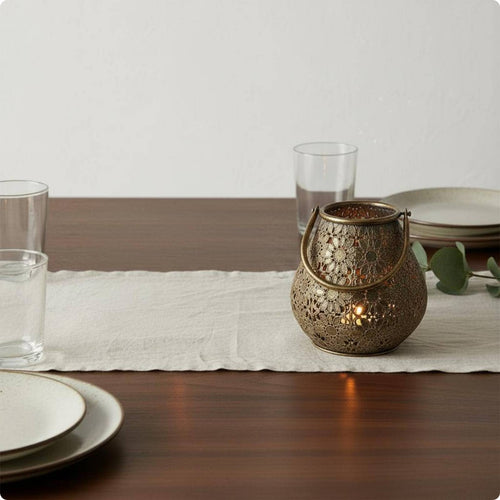 Metal Candle Holder Rustic Home Decor Stable Base
