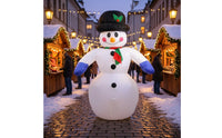 Christmas Inflatable Snowman Freestanding Snowman with Top Hat Decoration Puncture-Resistant Easy to Use for Yard, Storefront